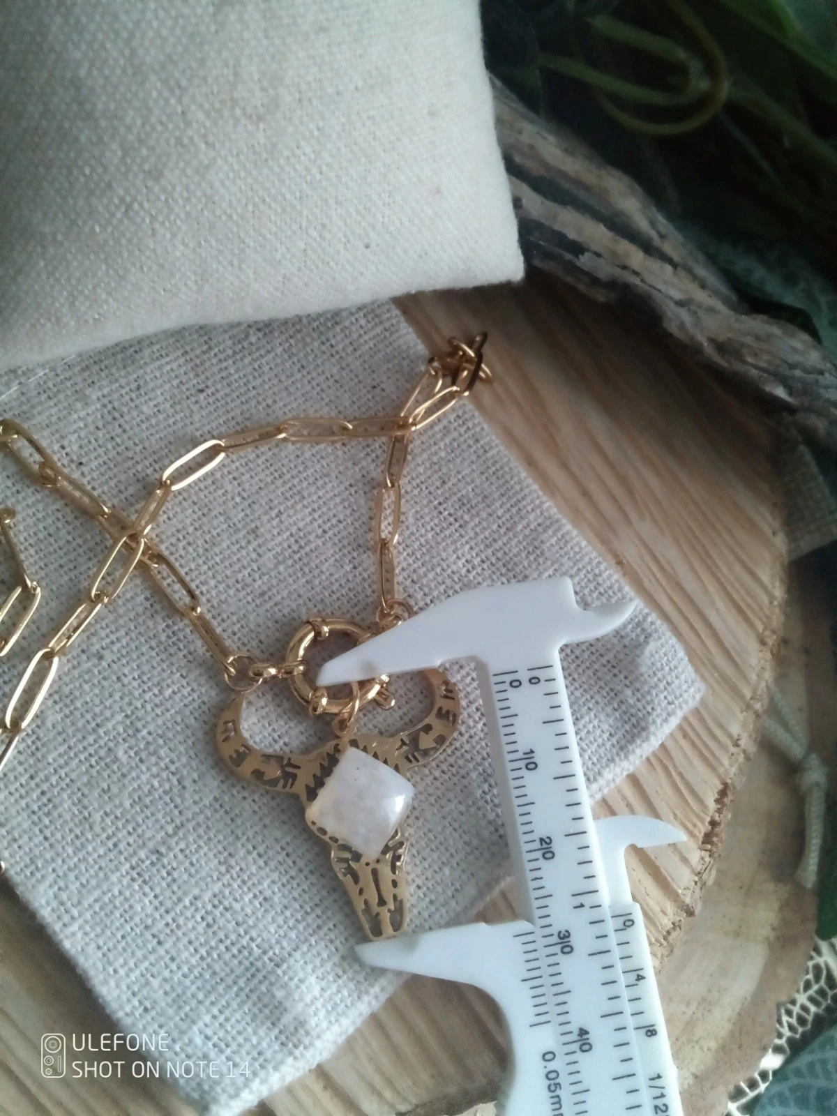Collier tête de taureau et pierre de lune – photo 2